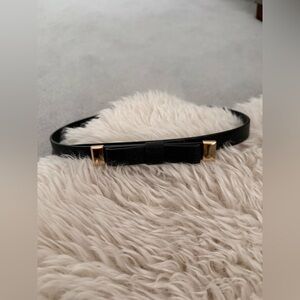 Elegant Black Bow Belt